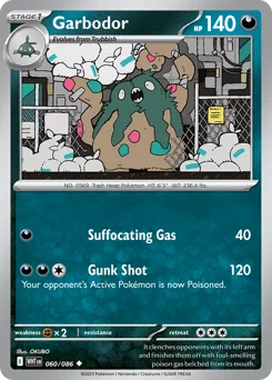 Garbodor Pokemon card from White Flare, card number 60