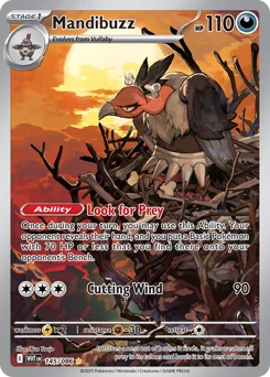 Mandibuzz Pokemon card from White Flare, card number 145