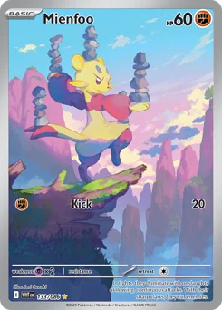 Mienfoo Pokemon card from White Flare, card number 133