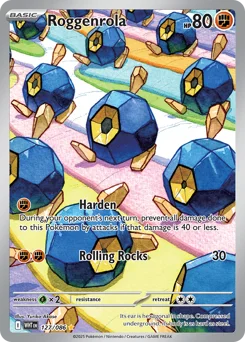 Roggenrola Pokemon card from White Flare, card number 127