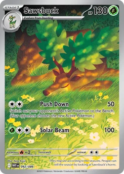 Sawsbuck Pokemon card from White Flare, card number 92