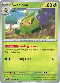Swadloon Pokemon card from White Flare, card number 2