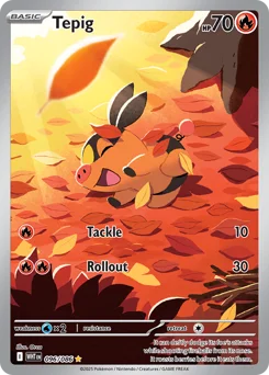 Tepig Pokemon card from White Flare, card number 96