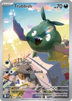 Trubbish Pokemon card from White Flare, card number 140