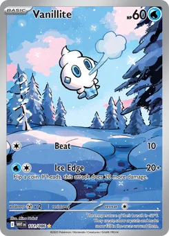 Vanillite Pokemon card from White Flare, card number 111