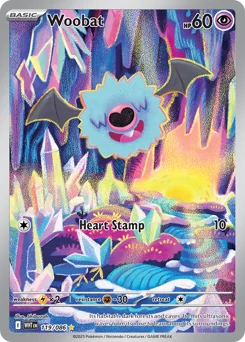 Woobat Pokemon card from White Flare, card number 119