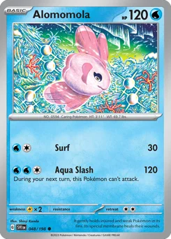 Alomomola Pokemon card from Scarlet & Violet, card number 48