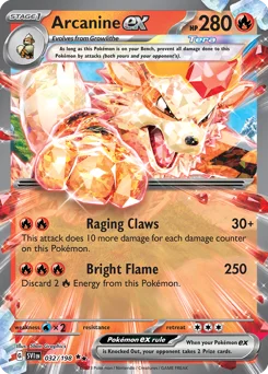 Arcanine ex Pokemon card from Scarlet & Violet, card number 32