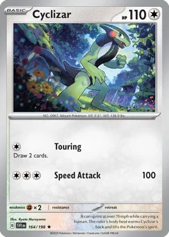 Cyclizar Pokemon card from Scarlet & Violet, card number 164