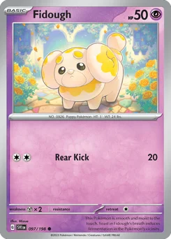 Fidough Pokemon card from Scarlet & Violet, card number 97