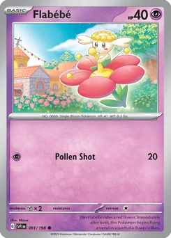 Flabébé Pokemon card from Scarlet & Violet, card number 91