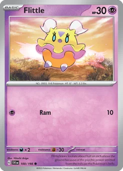 Flittle Pokemon card from Scarlet & Violet, card number 100