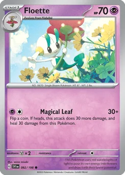 Floette Pokemon card from Scarlet & Violet, card number 92