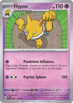 Hypno Pokemon card from Scarlet & Violet, card number 83