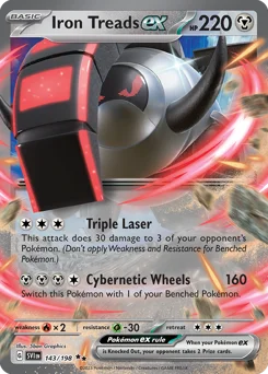 Iron Treads ex Pokemon card from Scarlet & Violet, card number 143