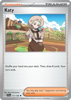Katy Pokemon card from Scarlet & Violet, card number 177