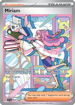 Miriam Pokemon card from Scarlet & Violet, card number 251