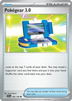 Pokégear 3.0 Pokemon card from Scarlet & Violet, card number 186