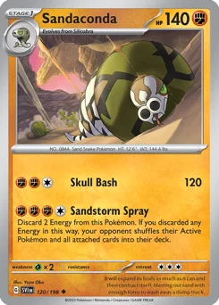 Sandaconda Pokemon card from Scarlet & Violet, card number 120