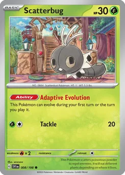 Scatterbug Pokemon card from Scarlet & Violet, card number 8
