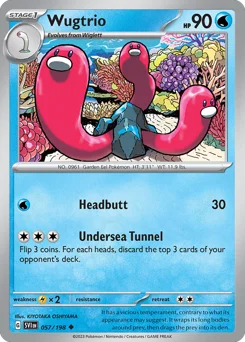 Wugtrio Pokemon card from Scarlet & Violet, card number 57
