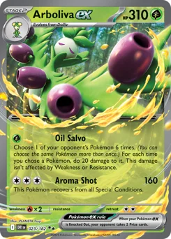 Arboliva ex Pokemon card from Destined Rivals, card number 23