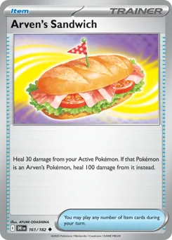 Arven's Sandwich Pokemon card from Destined Rivals, card number 161