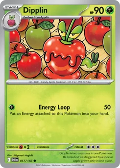 Dipplin Pokemon card from Destined Rivals, card number 17