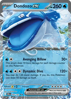Dondozo ex Pokemon card from Destined Rivals, card number 66