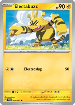 Electabuzz Pokemon card from Destined Rivals, card number 68