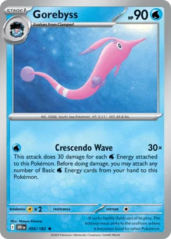 Gorebyss Pokemon card from Destined Rivals, card number 56