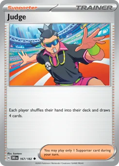 Judge Pokemon card from Destined Rivals, card number 167