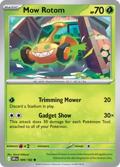 Mow Rotom Pokemon card from Destined Rivals, card number 9
