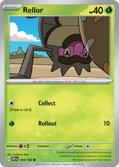 Rellor Pokemon card from Destined Rivals, card number 24