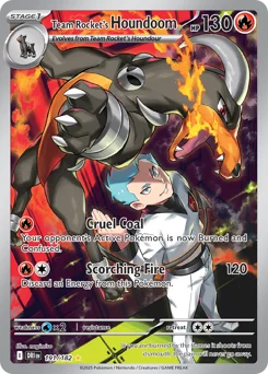 Team Rocket's Houndoom Pokemon card from Destined Rivals, card number 191