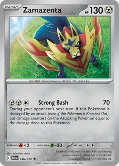 Zamazenta Pokemon card from Destined Rivals, card number 146
