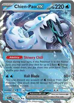 Chien-Pao ex Pokemon card from Paldea Evolved, card number 61