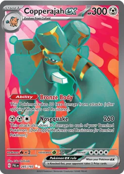 Copperajah ex Pokemon card from Paldea Evolved, card number 245