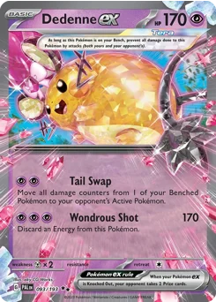 Dedenne ex Pokemon card from Paldea Evolved, card number 93