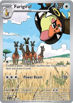 Farigiraf Pokemon card from Paldea Evolved, card number 228