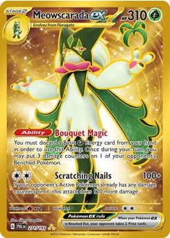 Meowscarada ex Pokemon card from Paldea Evolved, card number 271