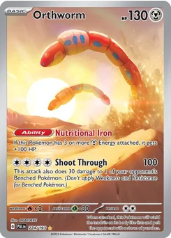 Orthworm Pokemon card from Paldea Evolved, card number 224