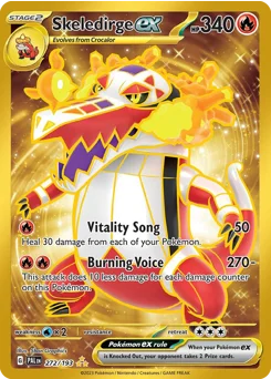 Skeledirge ex Pokemon card from Paldea Evolved, card number 272