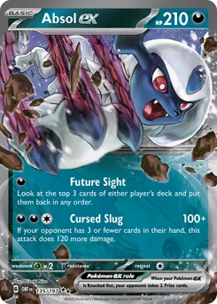 Absol ex Pokemon card from Obsidian Flames, card number 135