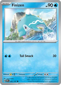 Finizen Pokemon card from Obsidian Flames, card number 61