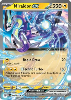 Miraidon ex Pokemon card from Obsidian Flames, card number 79