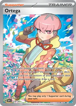 Ortega Pokemon card from Obsidian Flames, card number 219