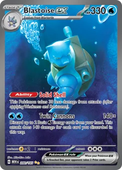 Blastoise ex Pokemon card from 151, card number 200