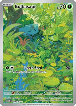 Bulbasaur Pokemon card from 151, card number 166