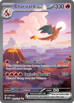 Charizard ex Pokemon card from 151, card number 199